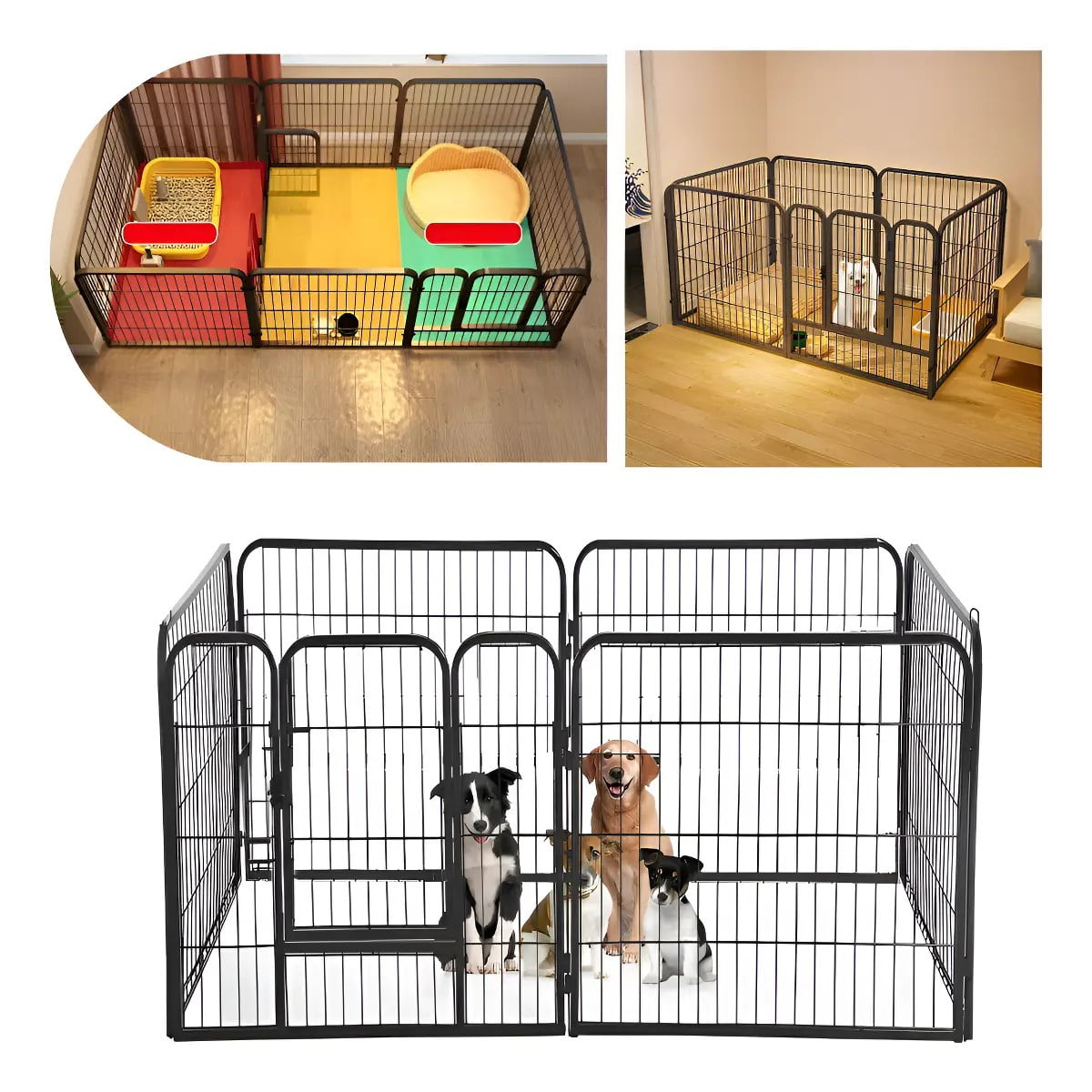 Genérica - Jaula Mascota Corral Metal Para Perro Gato Conejos 120×60cm