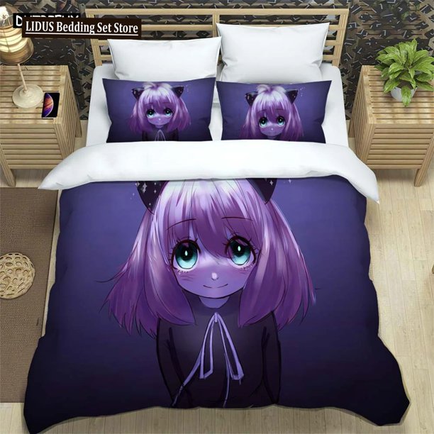 SPY × FAMILY Digital Printed Polyester Bedding Set Three Piece Soft, High end, Comfortable, And Soft Couple GiftsBed Sheets