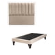 thumbnail image 1 of Base de cama europea 1.5 plaza 105x190 con Respaldo al piso Felpa Beige, 1 of 3