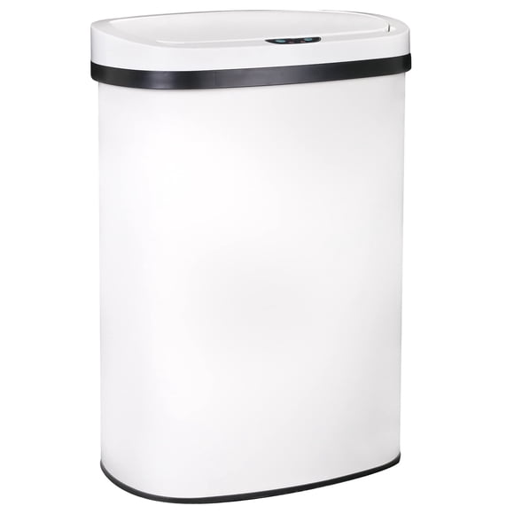Bote de basura BestOffice con sensor automático sin contacto, 50 L, blanco