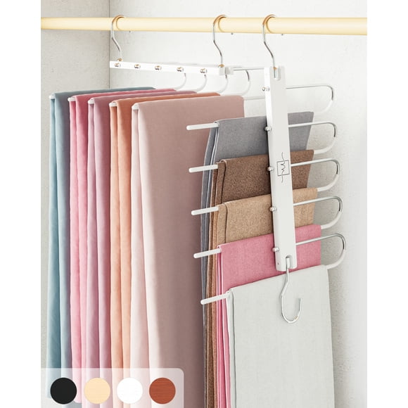 Percheros para pantalones MORALVE – Pack de 2, madera de haya, giro 360°