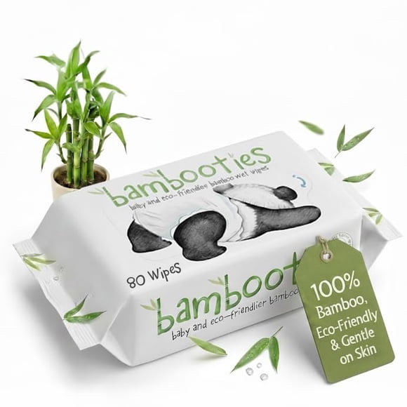Toallitas húmedas para bebé Bambooties de bambú sin fragancia 80 unidades