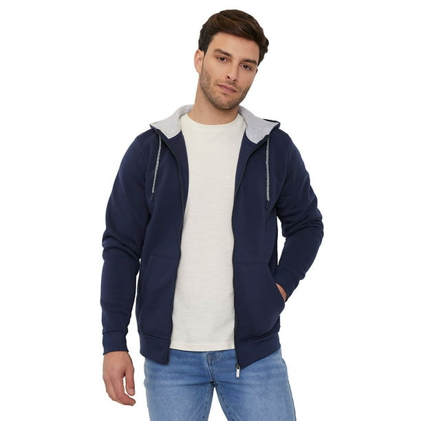 Polerón Hombre Full Zipper Clásico Navy Corona