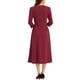 thumbnail image 3 of INSPIRE CHIC Vestido de Trabajo para Mujer Línea A 3/4 Mangas Elegante Vestido Midi Burdeos S, 3 of 5