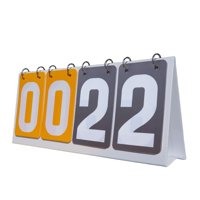 Magideal - Tablero De Puntuación Con Tapa De 4 Dígitos, Marcador De Puntuación, Juego De Competición, Marcador De Mesa Para Pelota De Tenis, Baloncesto, Fútbol, Amarillo Gris