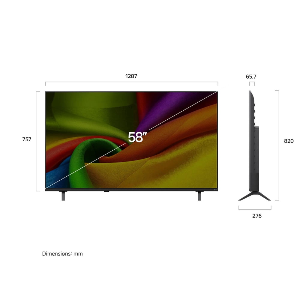 Televisor Smart TV LG 58" Nano UHD AI NU850 4K 2026, foto 2