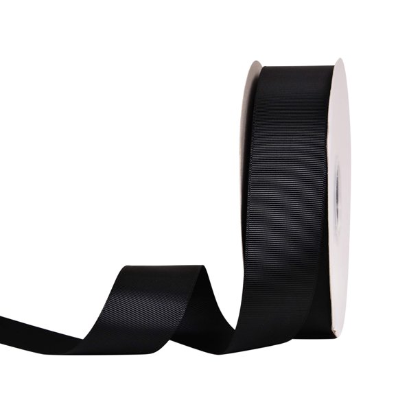 Cinta YAMA de grosgrain 3,8 cm x 46 m negra de poliéster
