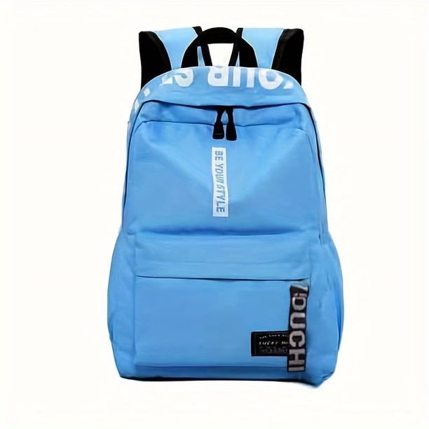 1pc Schoolbag Junior High School Canvas Bag Outdoor Travel Backpack For School