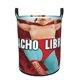 thumbnail image 1 of Nacho Libre Cesta de lavandería de gran capacidad redonda con asa, bolsa para ropa sucia plegable, almacenamiento para dormitorio, baño y lavadero 44x35 cm, 1 of 6