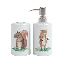 Paper-Home - Set De Baño Ardilla Y Oso Infantil
