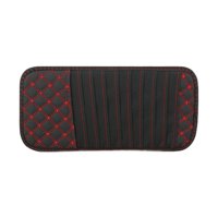Magideal - Generic Organizador De Visera Para Automóvil, Soporte Para Cd Automático, Estuche Para Cd, Bolsa De Almacenamiento Multifuncional Para Vehículos Con Cable Rojo