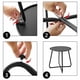 thumbnail image 5 of Mesa auxiliar de patio Meluvici, redonda, impermeable, de metal y acero negro, 5 of 7