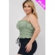 thumbnail image 3 of Top Corto De Tirantes Finos Ajustables Con Volantes En Capas Color Verde Bahía (talla Grande Para Mujer), 3 of 4