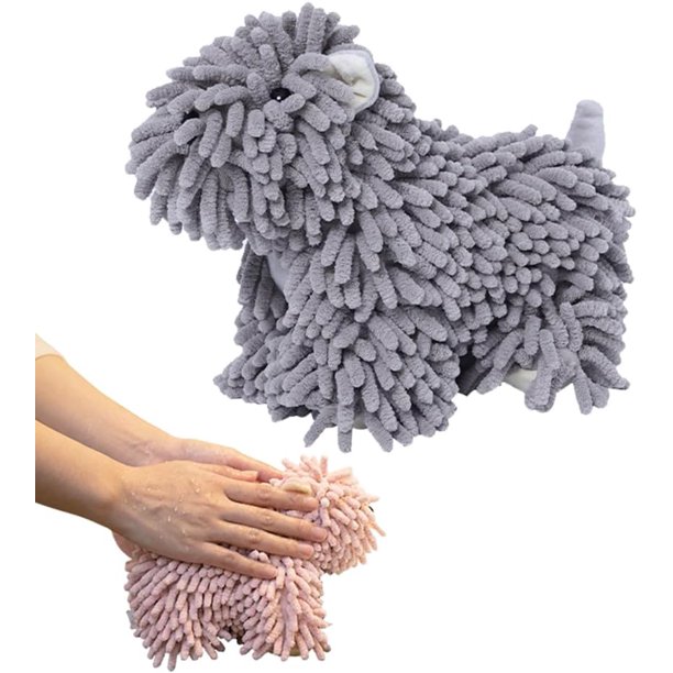 Toalla mano felpa suave cachorro microfibra absorbente bola secado baño