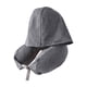 thumbnail image 2 of Almohada De Viaje Con Capucha, Almohada De Soporte Para El Cuello Que Se Ajusta Libremente, Para Tren, Interior, Coche, Gris, 2 of 3
