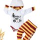 thumbnail image 1 of Baby Boys "Mommy's Little Muggle" Long Sleeves Hooded Onesie & Striped Pants, Baby Clothes Sets For Spring And Autumn, 1 of 5
