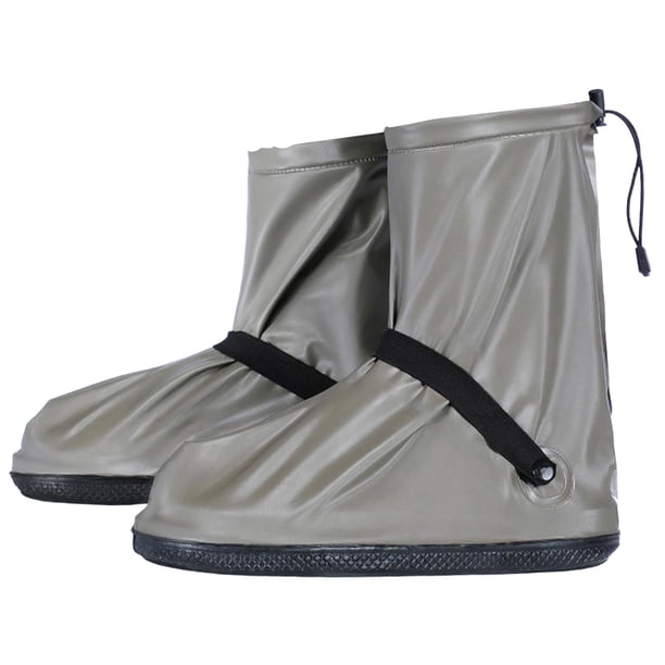 Botas impermeables de PVC Cubrezapatillas antideslizantes Protección contra la nieve Cubierta alta para zapatos de lluvia para viajar Ciclismo al aire , M SOY