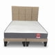 thumbnail image 4 of Cama 2 Plazas Europea América Slim Respaldo Atenas  150x190x50 Cm Tela Beige, 4 of 6
