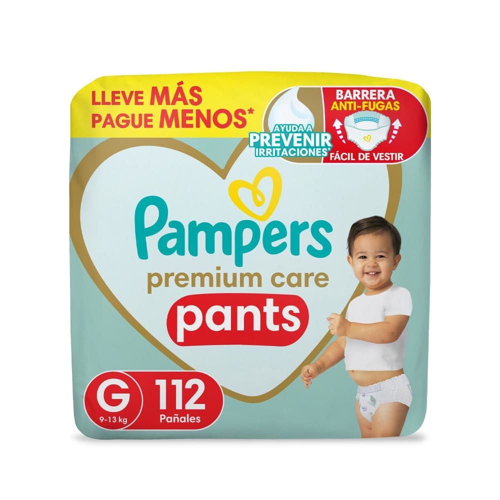 Pañales Desechables Premium Care Pants Talla G 112 Un Pampers