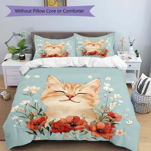 Set of Featuring Floral Designs And a Cheerful This Quilt Set Is Soft And Cozy Perfect for Bedrooms Guest Rooms And Dorms It Includes 1 Duvet Cover And 2 Pillo