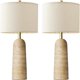 thumbnail image 1 of BOBOMOMO Modern Table Lamp Set of 2, Warm Beige Resin Lamps, 1 of 3