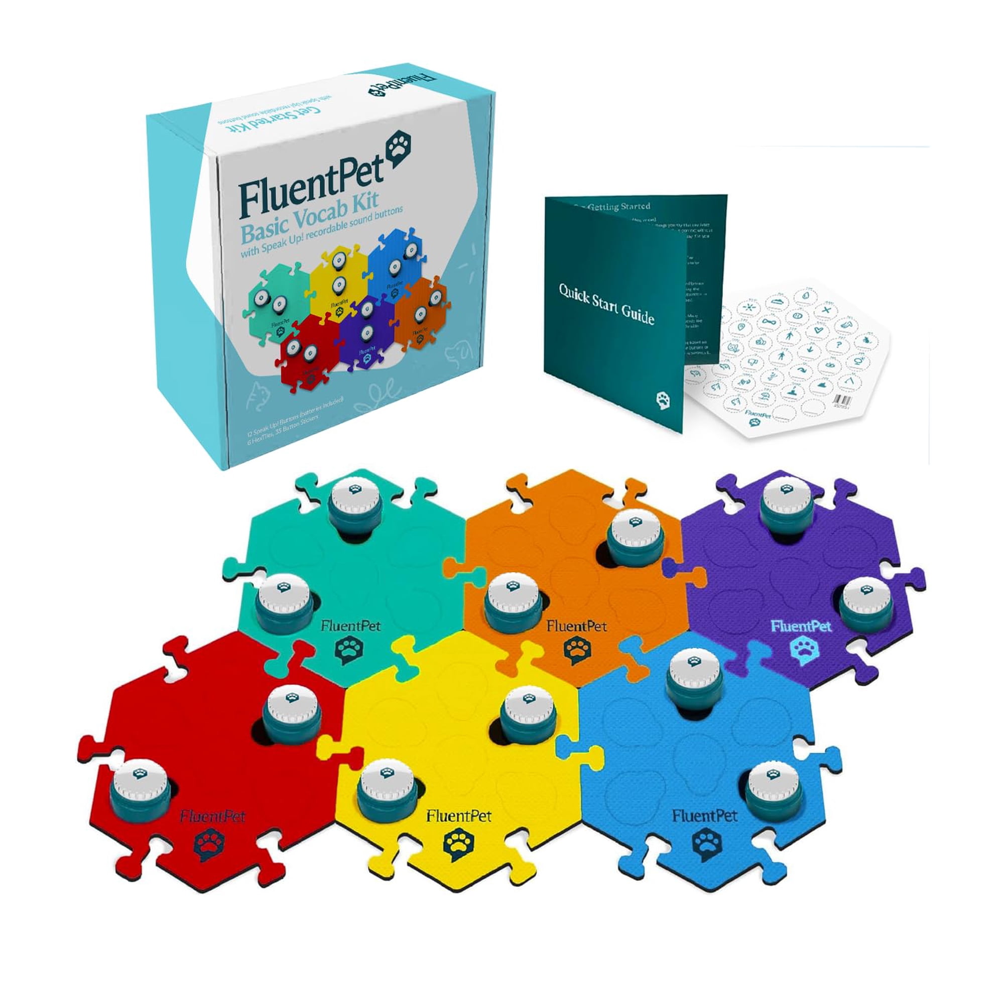 Kit de vocabulario clave FluentPet Speak Up! con un sonido más claro