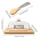 thumbnail image 3 of Mantequillera Bambú Tapa Vidrio Domo Cuchillo BUTTER, 3 of 5