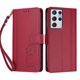 thumbnail image 3 of Funda Cartera Trébol para Samsung Galaxy S21 Ultra con Ranuras Tarjetas y Carga Inalámbrica Rojo, 3 of 6