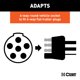 thumbnail image 4 of Adaptador de cableado para remolque CURT 57620 de 6 vías redondo a 4 vías plano, 4 of 6