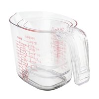 Magideal - 3Pcs Medición De La Taza Conjunto En Forma De V En Forma De V Fácil De Leer Multipropósito Con Jarra De Medición De Mango Con Doble Escala Para Petról
