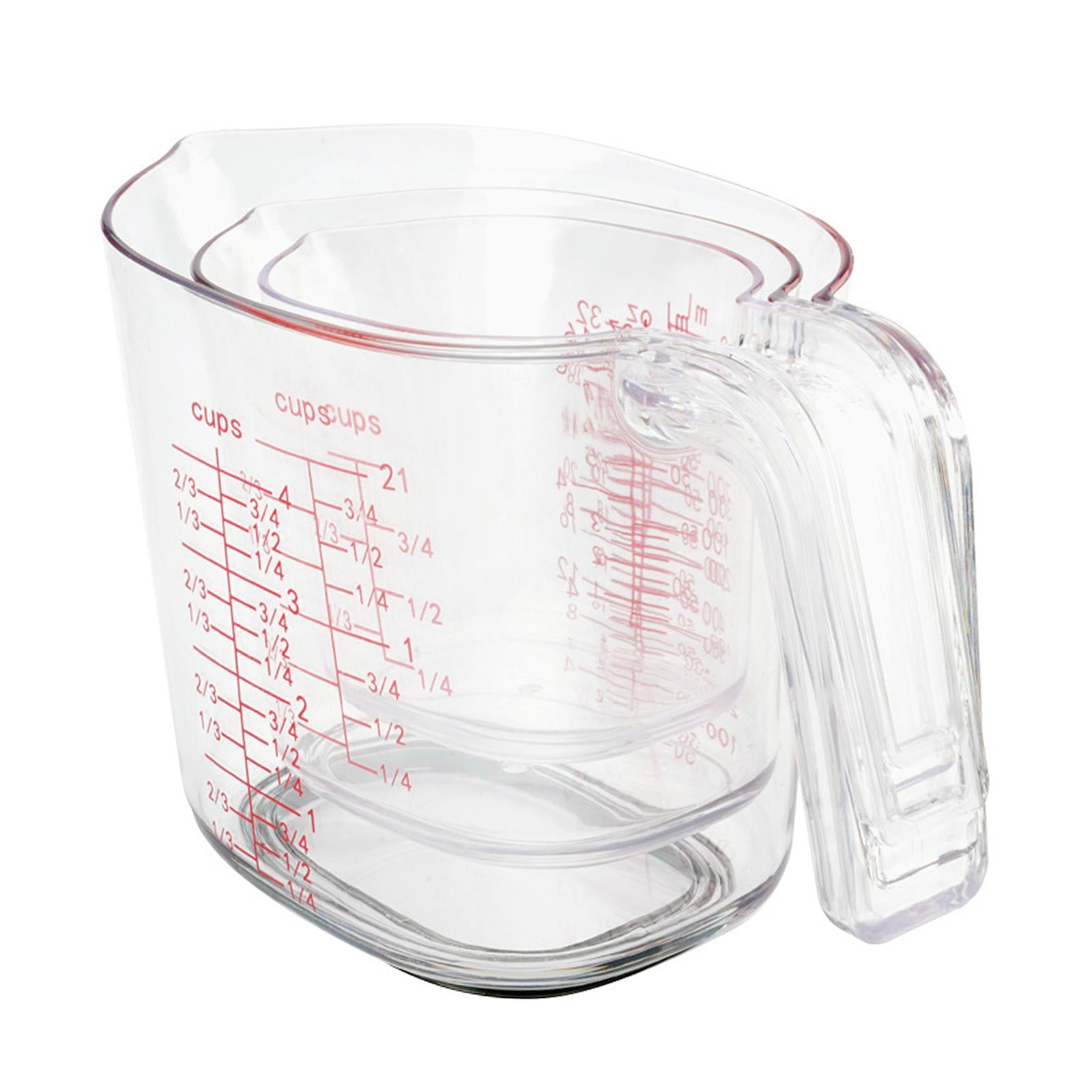 Magideal - 3pcs Medición De La Taza Conjunto En Forma De V En Forma De V Fácil De Leer Multipropósito Con Jarra De Medición De Mango Con Doble Escala Para Petról