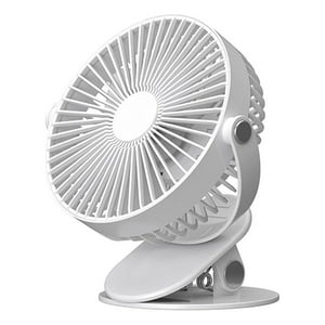 Click Ventas - Mini Ventilador De Mano Ligero Con Clip Rotación 360° Blanco