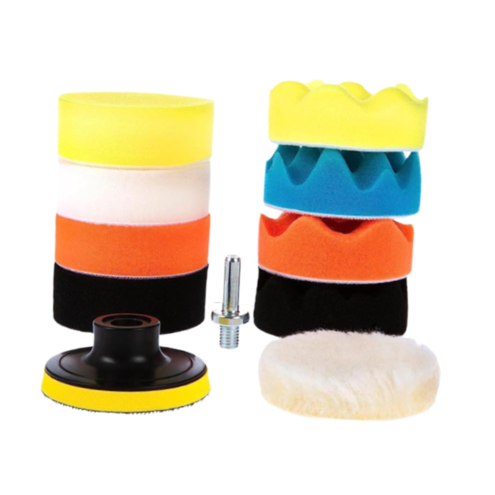 Magideal - 11x Almohadillas De Capó, Almohadilla De Pulido, Limpieza De Lavado, Corrección De Pintura, Kit De Almohadillas De Pulido De Espuma Para Coche, , 4 4 Pulgadas
