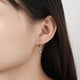 thumbnail image 4 of Pendientes de plata de ley S925 con cierre de palanca para mujer, pequeños pendientes colgantes con forma de bola redonda chapados en oro blanco, ligeros y cómodos, joyería de moda., 4 of 7
