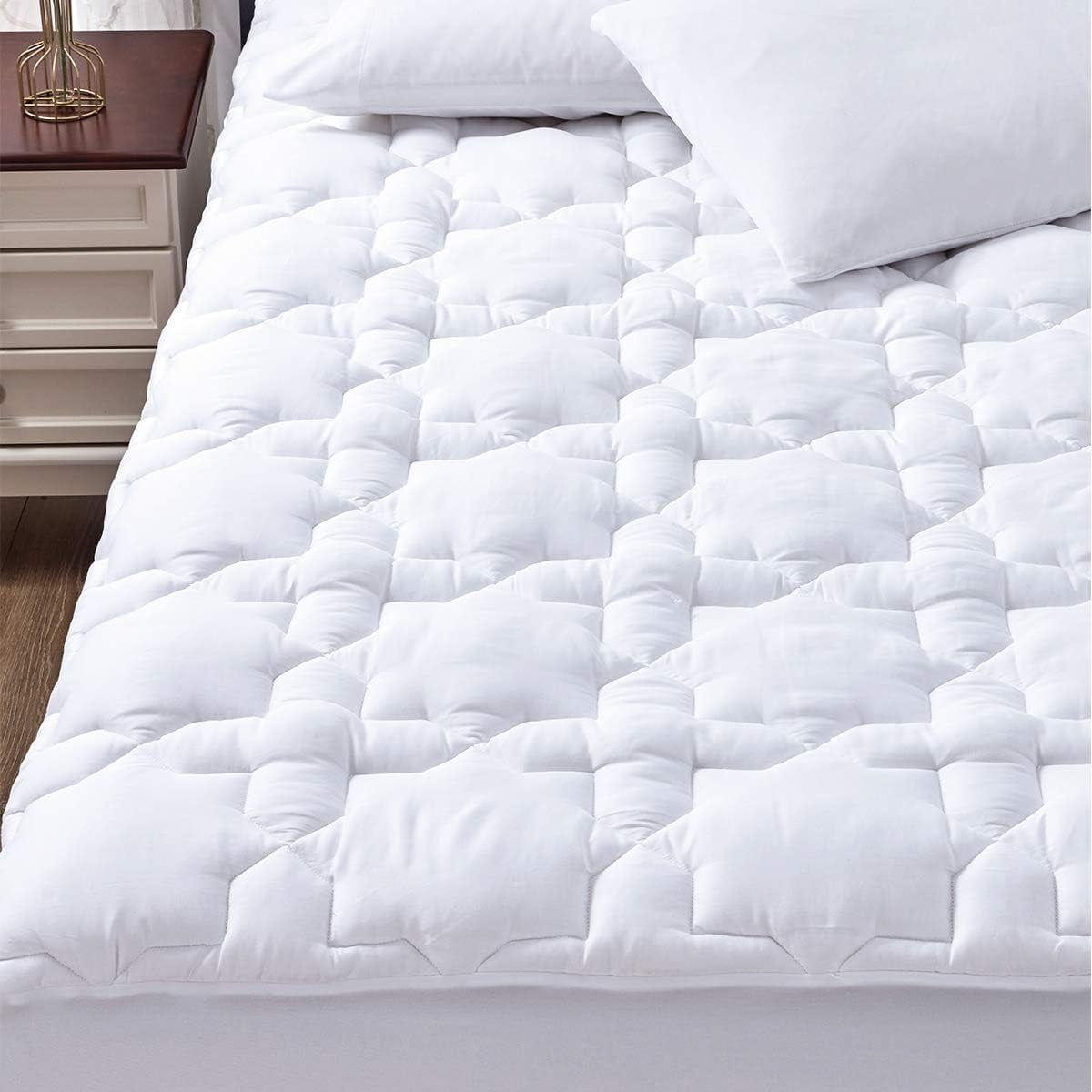 Cozylux - Funda De Colchón Tamaño King Algodón 450 G M² Color Blanco