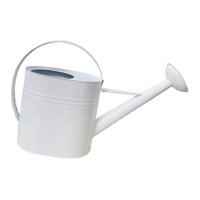 Magideal - Regadera De Boca Larga De 5 L, Jarra De Riego Para Jardín, Ovalada, Con Fugas, Herramienta De Jardinería Portátil Para Jardineros, Verduras, Hogar. Blanco