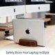 thumbnail image 2 of Soporte Vertical para Portátil Nordik By Design Ajustable en Nogal, 2 of 7