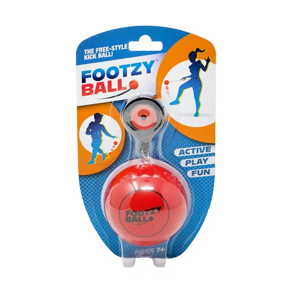 Juguete Deportivo FootzyBall Azul Naranja con Balón Retráctil para Patear