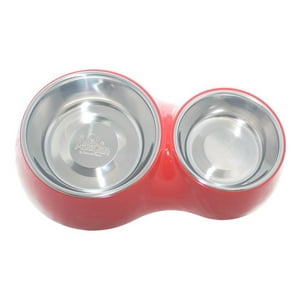 Plato Comida Agua Rojo Para Perro L Mascan Rojo