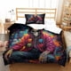 thumbnail image 1 of Juego de funda nórdica con diseño de esqueleto humano para cama infantil y dormitorio de adultos, funda nórdica con estampado 3D estilo urbano, juego de cama de microfibra suave de 2 piezas., 1 of 3