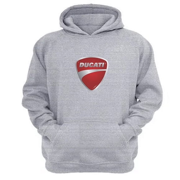 Polerón Canguro Ducati Gris Claro Talla S Unisex