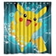 thumbnail image 1 of Cortina de ducha de Pokémon Pikachu con dibujos animados, juego de cortinas de baño con ganchos, tamaño 66 x 72 pulgadas, 1 of 3