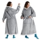 thumbnail image 1 of Manta portátil con capucha Bedsure para mujer, larga, color gris sherpa, 1 of 6