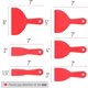 thumbnail image 3 of Kit de reparación de paneles de yeso Bates Choice, 20 piezas con 5 parches y 8 cuchillos, 3 of 7