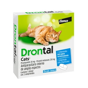 Elanco - Antiparasitario Gato Drontal 4Kg X2