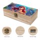 thumbnail image 3 of La Sirenita, Princesa Ariel Caja Organizadora de Madera Rústica - Caja Decorativa Multifuncional para Escritorio, Hogar, Oficina, Joyas y Manualidades, 3 of 6