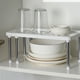 thumbnail image 3 of Estante de almacenamiento de cocina retráctil, armario de fregadero multifuncional, estante de almacenamiento organizador de botellas de condimentos, platos y cuencos en capas para el hogar, 3 of 5