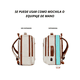 thumbnail image 2 of Mochila De Viaje Cabina Impermeable Equipaje De Mano BEIGE, 2 of 8