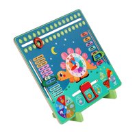 Magideal - Calendario De Madera Portátil Reloj Aprendizaje Juguete Educativo Calendario Tiempo Aprendizaje Juguete Material Didáctico Tablero Ocupado Para Niños Largo