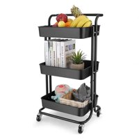 Bianca Home - Carrito De Almacenamiento 3 Niveles Con Rueda